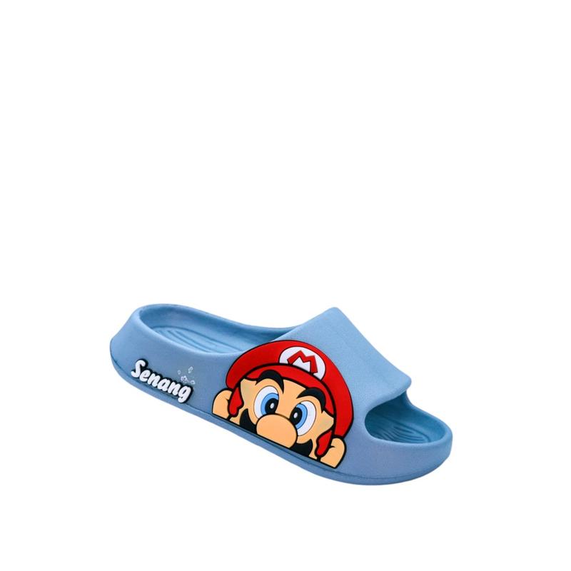 Cloos Sandal Anak Laki Selop Motif Mario Fashion Karet 3