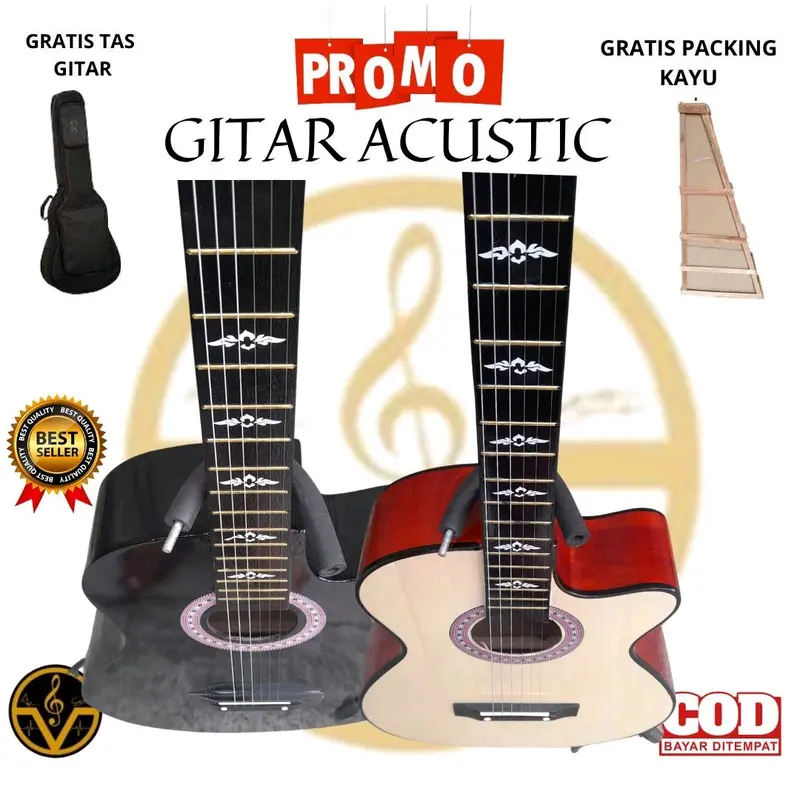 Gitar Akustik Yamaha Custom Untuk Pemula Senar String Rangka Kayu pinus 6