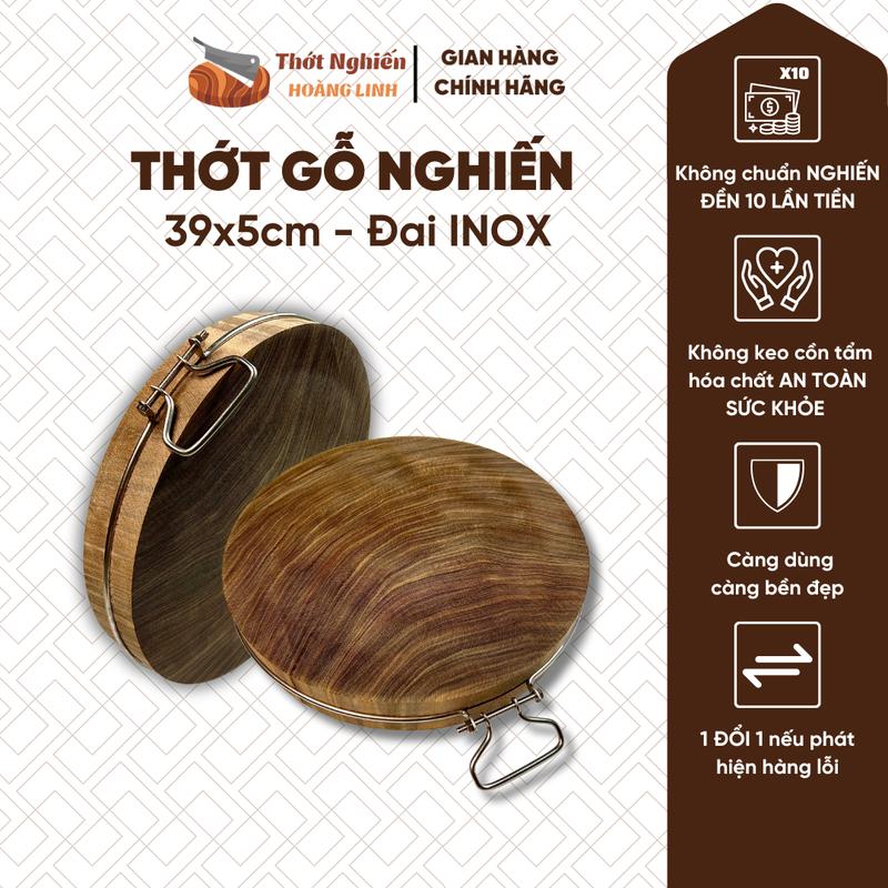  Thớt gỗ nghiến kích thước 39x5cm thớt nghiến không tâm thot nghien - TNHL 