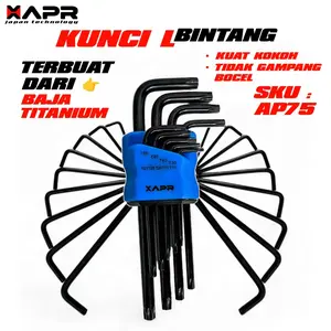 APR KUNCI L BINTANG PANJANG TYPE AP75 BAHAN BAJA TITANIUM SANGAT KUAT