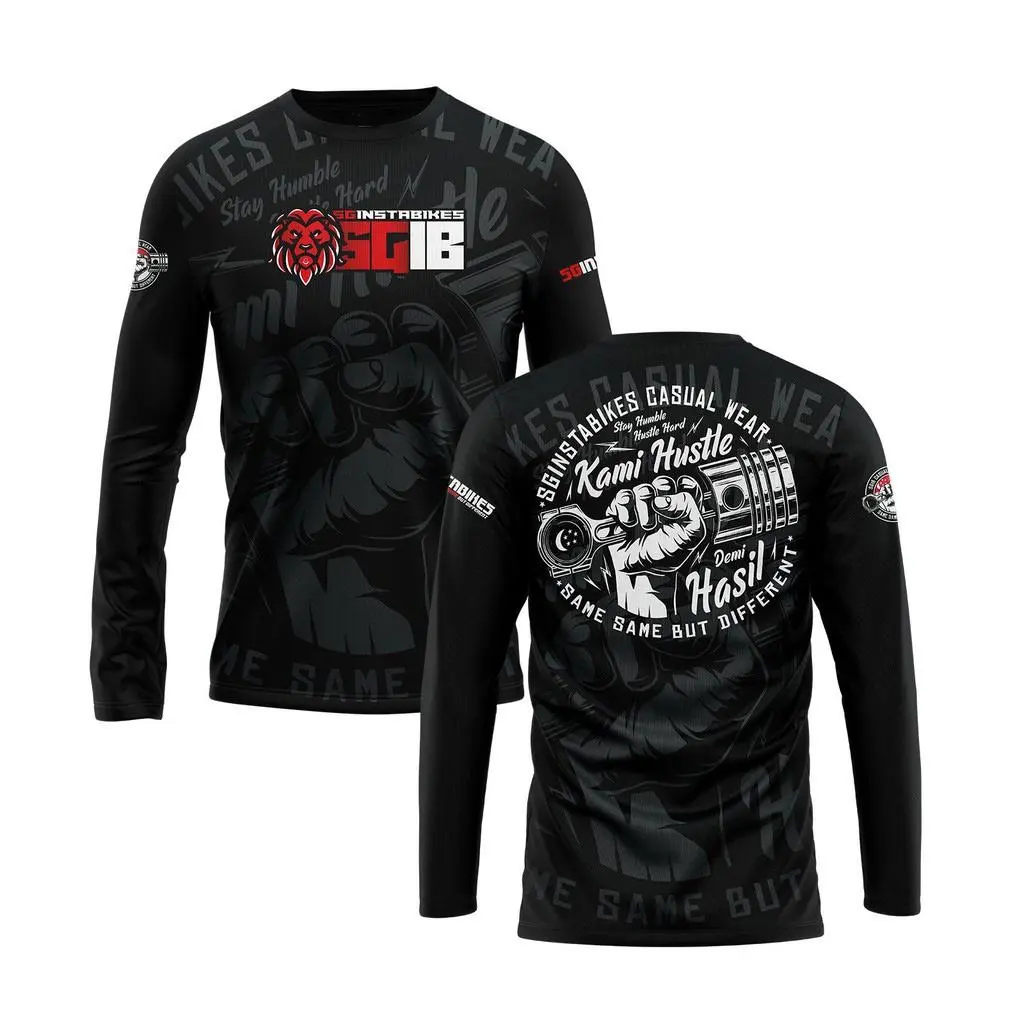 Hustle Life Dri-fit Sublimation Long Sleeve T-shirt