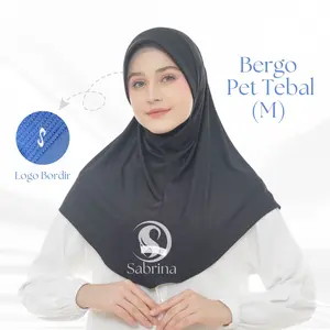 Hijab Sporty Instan Pet Tebal M Bergo Nyaman Muslim Kerudung - Panjang Sekolah