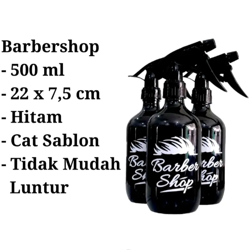 Botol Spray Semprotan Rambut 500 ml Barber Sprayer Salon Pangkas Rambut Plastik Hitam Barbershop 2