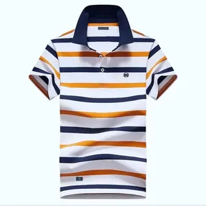 Kaos Pria / Distro Polo Shirt Pria Wangki kerah Casual Formal Motif Salur