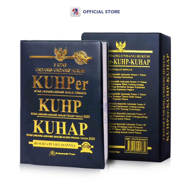 Buku Hukum Undang Undang / 3 Kitab UU Hukum KALF COVER : KUHPer KUHP KUHAP Beserta Penjelasannya / Giri Utama SIDOARJO - GU