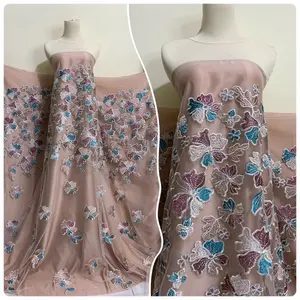 Tile Garden Bunga Timbul Motif Sakura Bahan Kebaya Harga Persetengah Meter Ukuran Kain 150 Cm Kualitas Premium