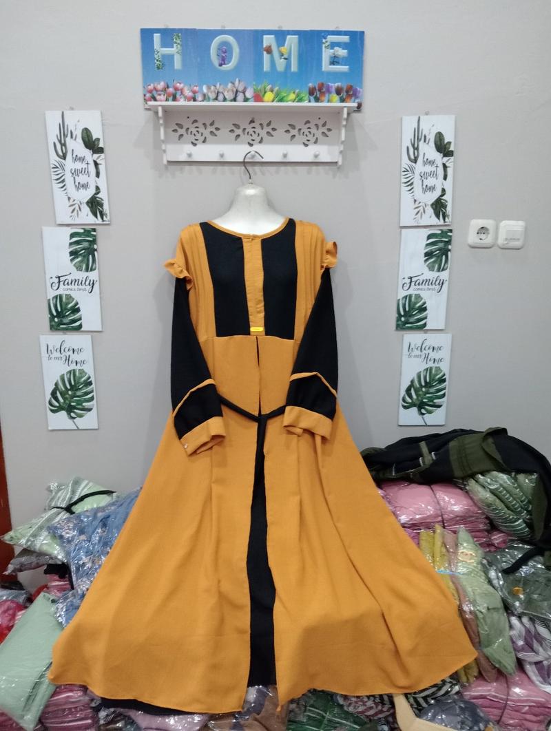 Product Introduction of 2025 Difarina dress gamis crinkle double layer/gamis dewasa jumbo busui/gamis crinkle kombinasi buka pintu/gamis lebaran model terbaru Wanita Pesta muslimah rekomendasi baju melayu swaroxy vina dres marun 6