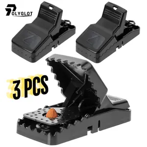 Get 3 Pcs - Perangkap Tikus Jebakan Tikus Ampuh Mouse Trap Besi Besar Jepit Jepretan Penangkap Tikus Otomatis Kuat Hitam