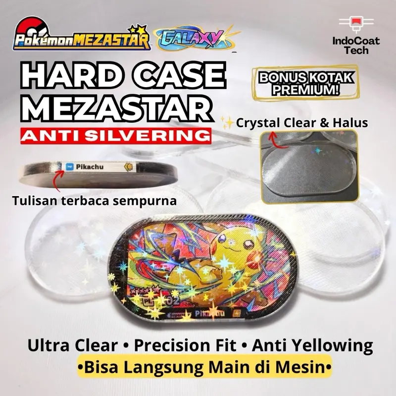 Hardcase V11 OFFICIAL Mezastar Crystal Clear Pelindung Pokemon Tag Anti Lecet Kokoh Akrilik