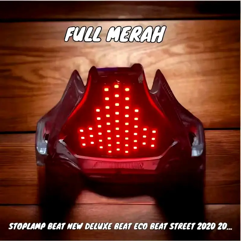 LAMPU STOP RUNNING LED / STOPLAMP RUNNING BEAT NEW DELUXE BEAT ECO BEAT STREET 2020 2021 2022 2023 2024 8 MODE (NO 1) 0