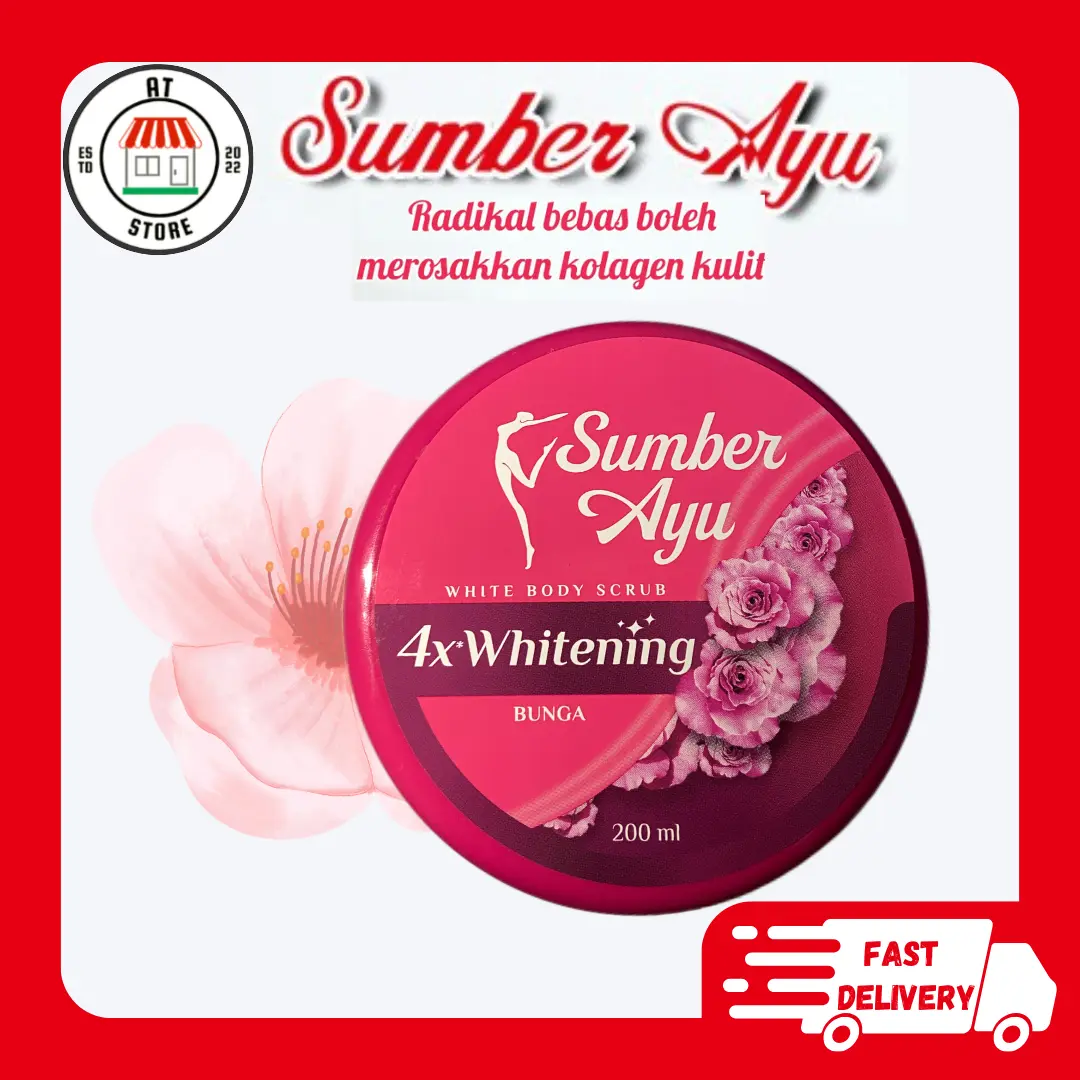 SUMBER AYU WHITE BODY SCRUB LULUR MANDI BODY SCRUB LULUR BUNGA 200ml Kulit Mencerahkan keluarkan Daki Body Care Whitening