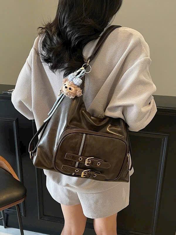  Túi Xách Tote Da Mềm Đeo Vai Đeo Balo Đa năng Phiên Bản Ba Trong Một 