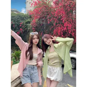 Jlookco_ J090 ATASAN SET WANITA KEMEJA 2IN1 KOREAN STYLE Katun Panjang