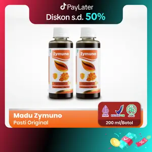 [PAKET 2 BOTOL] Madu Zymuno Original 200ml / Botol - Alami, BPOM, & Halal