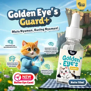 Golden Paw - Golden Eye's Guard+ 10ml Mata Kucing Bersinar dengan Obat Tetes Sembuhkan Radang Belekan dan Infeksi
