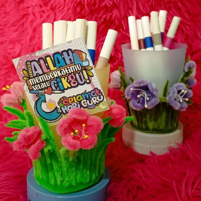 Pen Holder with Wish Card for Teacher's Day & other Event / Bekas ...