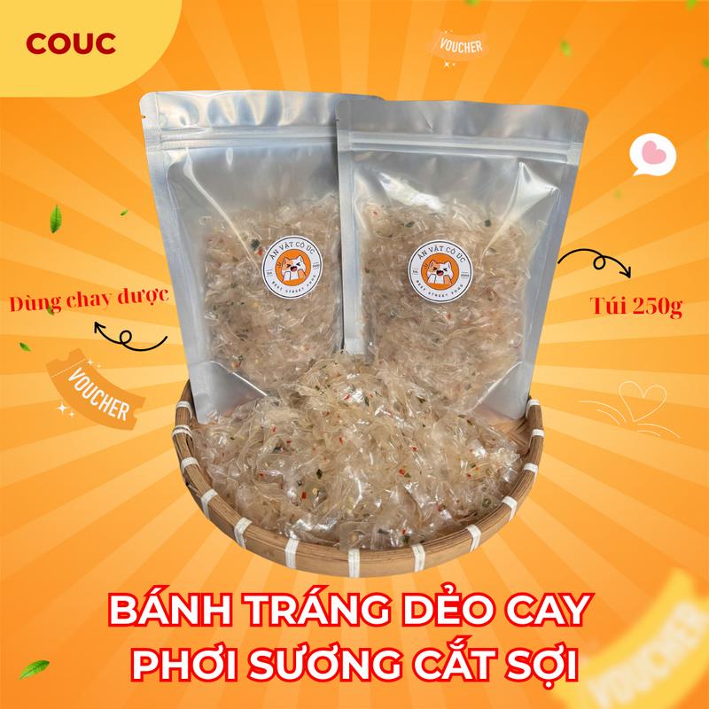 Bánh Tráng Dẻo Cay  Phơi Sương Cắt Sợi Sẵn - Snack Ăn Vặt - Food