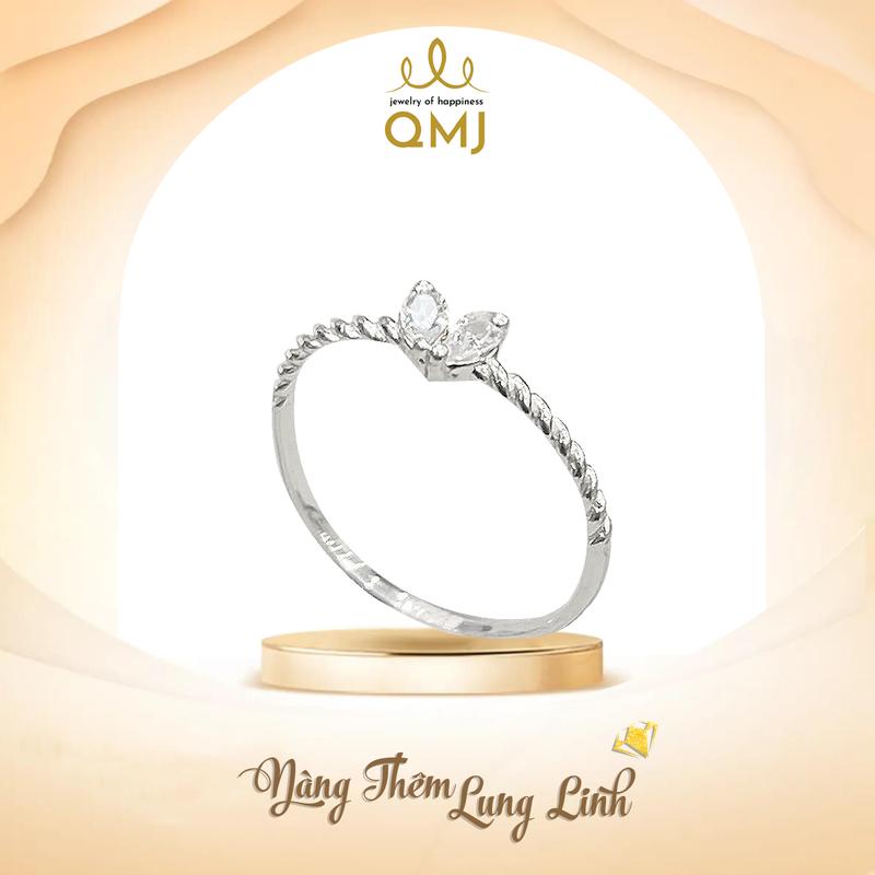 QMJ STORE - Q420 NHẪN LỘC NON NHỎ XINH BẠC S925 cao cấp QMJ thời trang phụ kiện trang sức bạc 925 cao cấp nhẫn bạc nữ