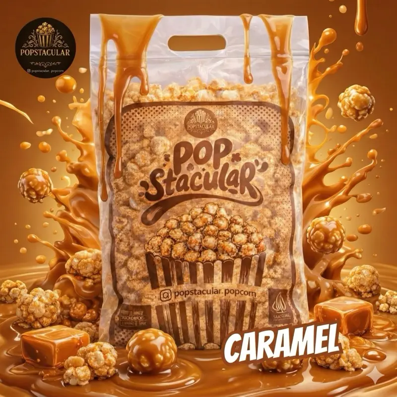 POPSTACULAR - POPCORN CARAMEL JUMBO 500GR - POPCORN BIOSKOP, TANPA PENGAWET