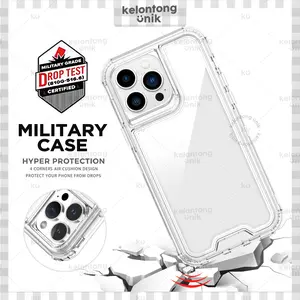 KELONTONG UNIK | 3 in 1 Hyper Protection Military Grade Case - Softcase/ Casing HP for iPhone X XS XR XSMAX 11 12 13 14 15 16 17 MINI PRO PROMAX PLUS Aksesoris Telepon ,CIOM