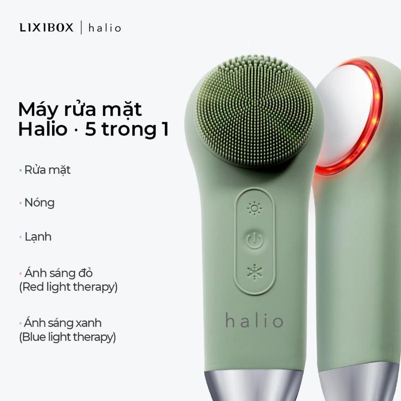 Máy Rửa Mặt Massage Tích Hợp Liệu Pháp Ánh Sáng Và Nhiệt Halio Multi-task Cleansing & Massaging