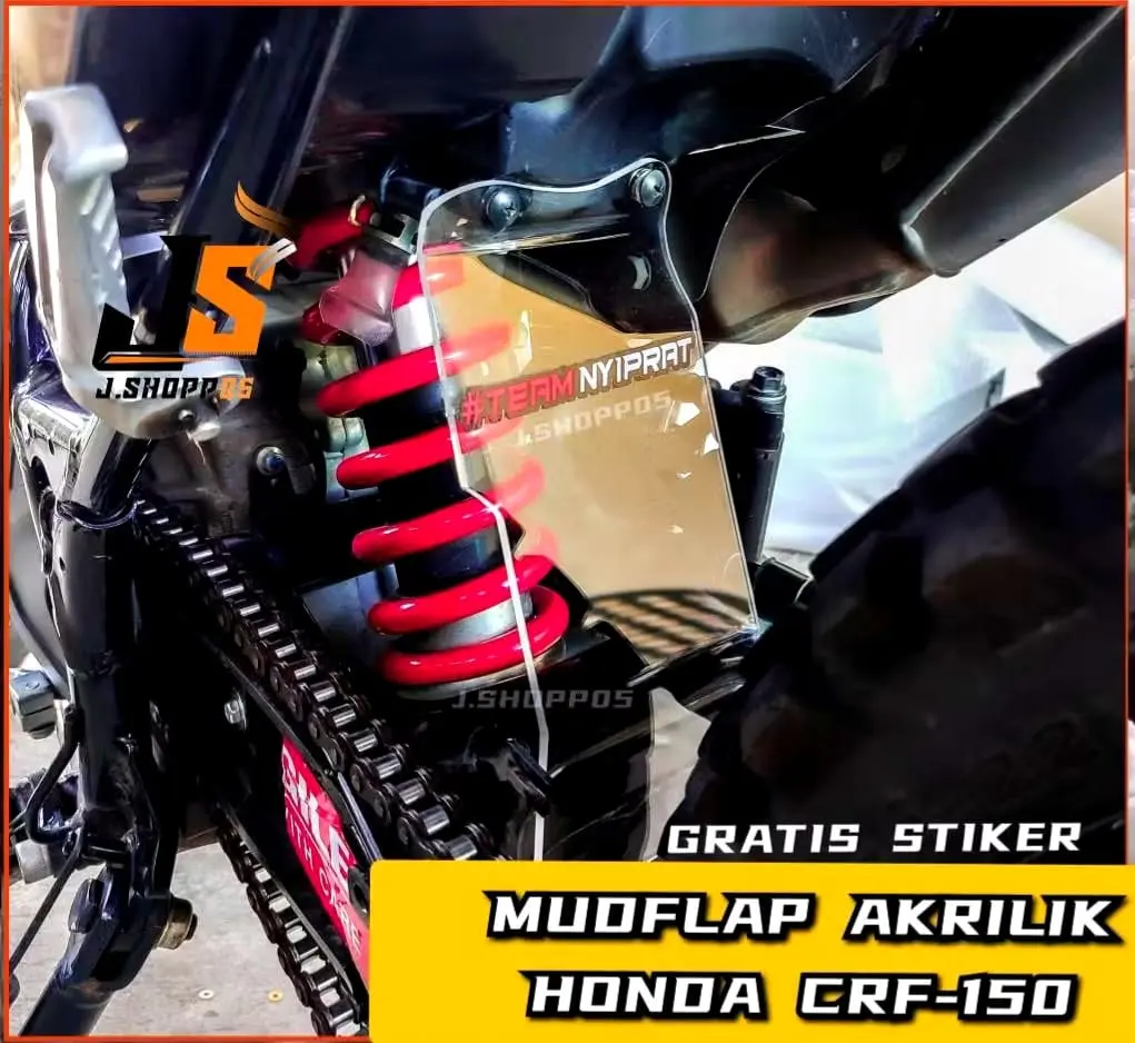 Mudflap Akrilik Honda CRF 150 D-Tracker KLX 150 Tebal 3 Mili