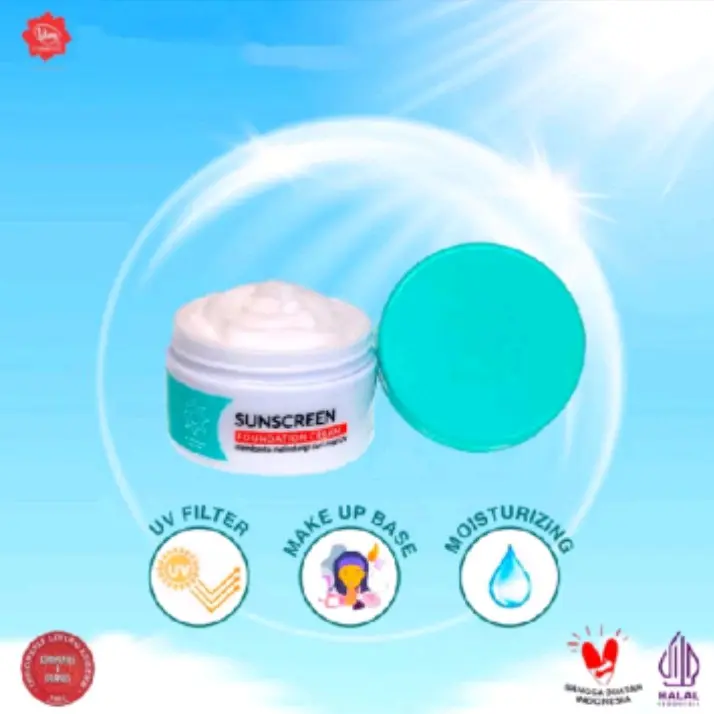 (2pcs) Viva Sunscreen Foundation UV Filter 22gram Perawatan Wajah