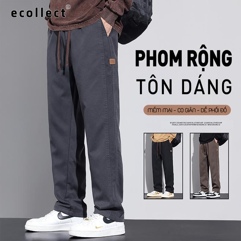 ECOLLECT Quần dài nam ống suông QD21, Vải Denim cotton 280gsm mềm mại co giãn thời trang thoải mái năng động, Form dáng suông rộng hiện đại, Túi trước và sau rộng rãi tiện lợi, Đường may tỉ mỉ chắc chắn, Phong cách trẻ trung lịch lãm