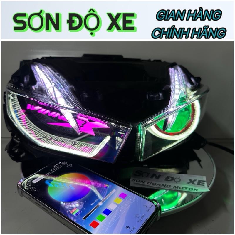  Pha Đèn Bi Cầu Winner X-V2-V3-V4  Độ Sẵn Bi Cầu 3.0 Công Xuất 70W  AuDi Đổi Màu + Mắt Quỷ App + Vòng 3D Trắng  Tặng Kèm Mạch Auto Pasing   Bảo Hành 24 Tháng   