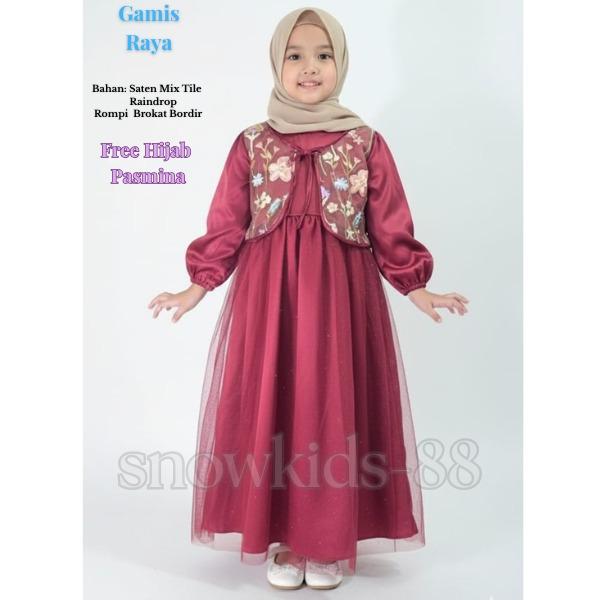 Gamis Anak Perempuan Terbaru Usia 3-10 Tahun ( FREE HIJAB ) Motif Rompi Brokat Bordir Bunga Cantik Full Furing - Panjang Anak Cewek Dress Long Muslim Syari Wanita Baju Lebaran Gamis Anak Perempuan Terbaru Usia 3-10 Tahun ( FREE HIJAB ) Motif Rompi Brokat Bordir Bunga Cantik Full Furing - Panjang Anak Cewek Dress Long Muslim Syari Wanita Baju Lebaran
