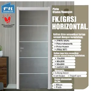 PINTU, MINIMLAIS, MURAH, MOTIF, GARIS HORIZONTAL, (PRE-ORDER) Kayu Minimalis