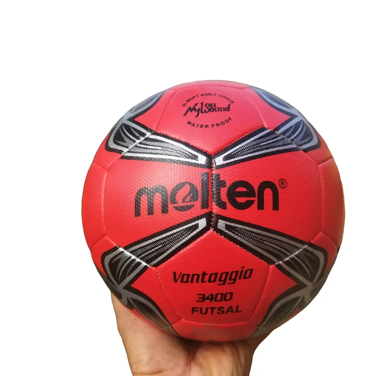 Bola Futsal Molten Vantagio 3400 Merah Berkualitas Press Jahit Mesin Turnamen - Ball, Outdoor