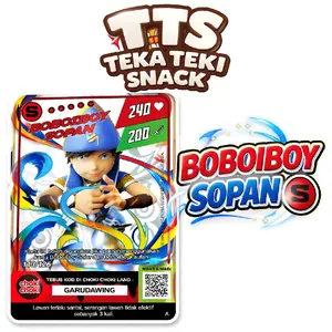 Kartu Choki Choki Hologram Boboiboy Sopan (S) + Bonus 9 kartu Basic batch 2