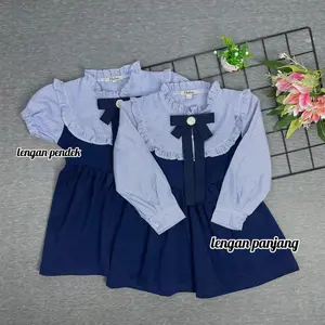 FiloBee KidsWear Dress Anak Perempuan Outfit Cantik Dress Princess Fashion Lengan Pendek & Panjang untuk Tampilan Elegan