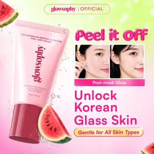 [New Launch] Glowsophy Watermelon Bright & Glow Peel off Mask - Masker Wajah Mencerahkan untuk Kulit Cerah dan Terawat, Brightening and Glowing effect