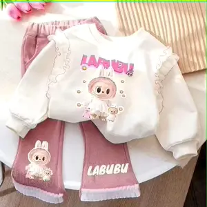 Setelan anak terbaru motif labubu setelan anak perempuan terbaru usia 1-12 tahun Anak-Anak Parsel