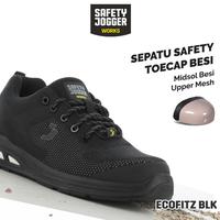 Gambar Sepatu Safety Jogger Works Ecofitz S1P Black  Breathable Upper Anti Slip Steel Toecap Anti Static ESD - 39 dari Big Owner Official Kota Medan 1 Tokopedia