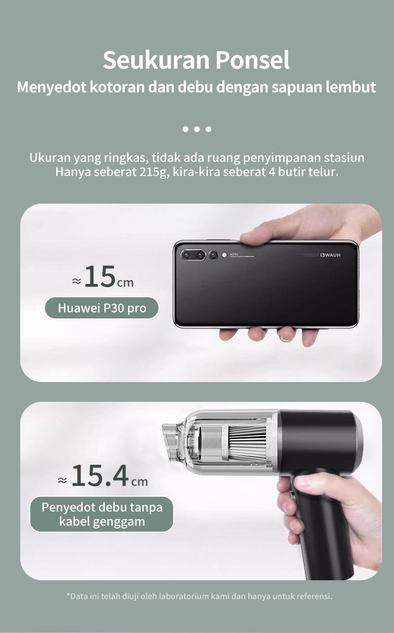 Good Deall Vacum Mini XCQ 02 Kuat 9000pa NirkabelMultifungsi untuk Mobil Sofa & Sudut Rumah Cas 1.5 Jam Pakai 30 Menit Penyedot Debu