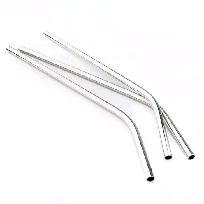 Sedotan Stainless Steel bengkok Reusable Stainless  - Portabel - Portable Straw