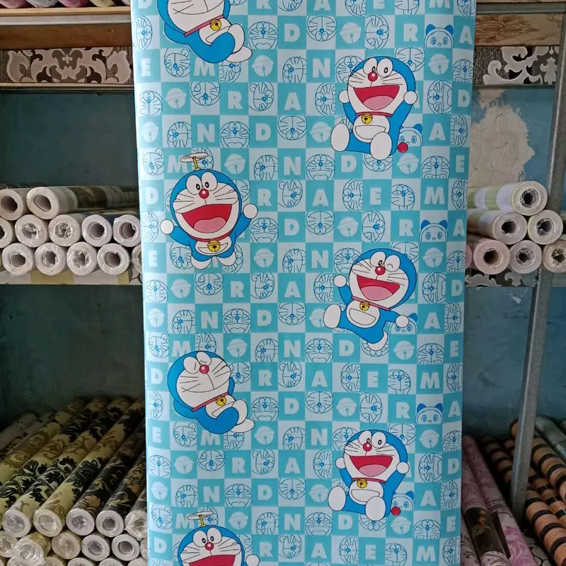 Wallpaper stiker dinding DORaemon terbaru uk 45cmx4,5m MuRah berkualitas sudah berperekat 4