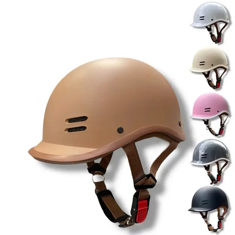 NÓN BẢO HIỂM NỮA ĐẦU KIỂU DÁNG CÁ HEO GỌN NHẸ CÁ TÍNH - 10 LỖ DÀY ĐẸP Người lớn