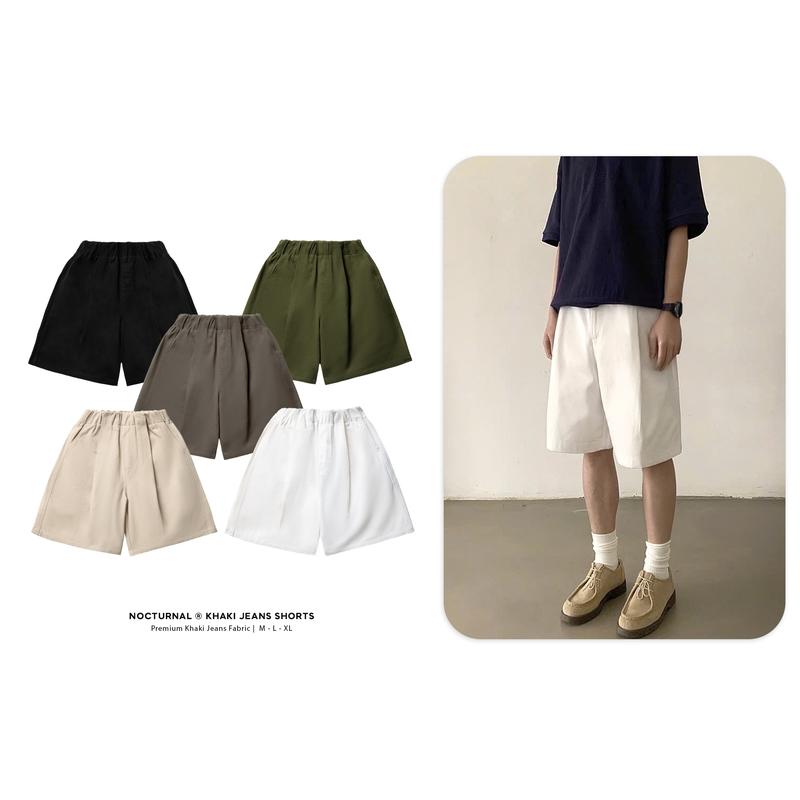 NEW COLORS Quần Short Kaki Jeans Xếp Li Form Ngang Gối NOCTURNAL Kaki Jeans Shorts Unisex Nam Nữ Local Brand