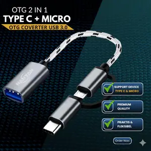 NANVAN OTG 2 IN 1 MICRO TYPE C FAST TRANSFER OTG FLASH DISK MOUSE USB 3.0  TYPE C & MICRO