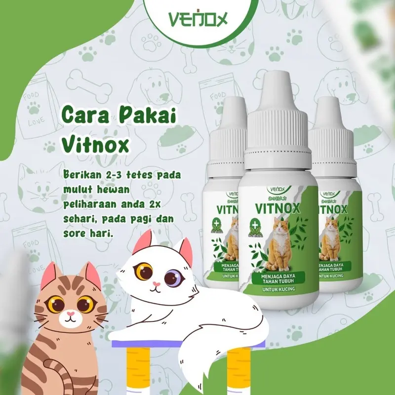 Vitnox Vitamin Kucing Peningkat Imun Sehat Kekebalan Tubuh 1