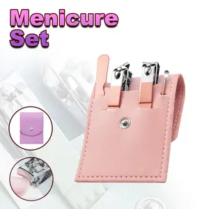 Gunting Kuku Set Lengkap 4 in 1 Alat Manicure Pedicure Dompet Pouch Gunting Kuku Terbaru ZJ-10