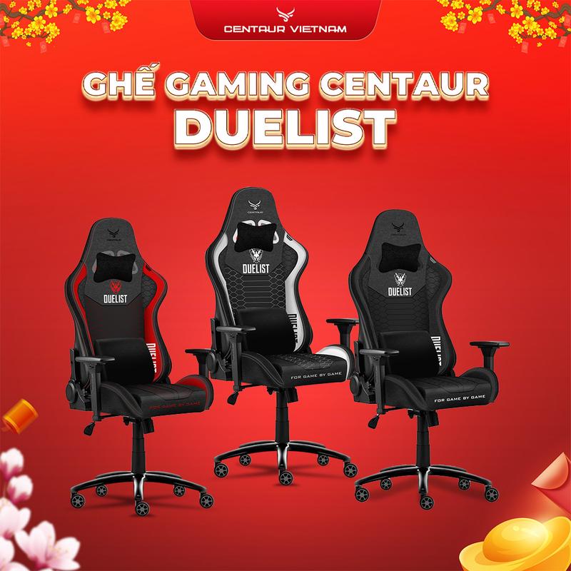 Ghế Gaming Centaur Duelist - Khung Thép Chắc Chắn Da PU Cao Cấp Cơ Ngả 180 Độ | Centaur Việt Nam