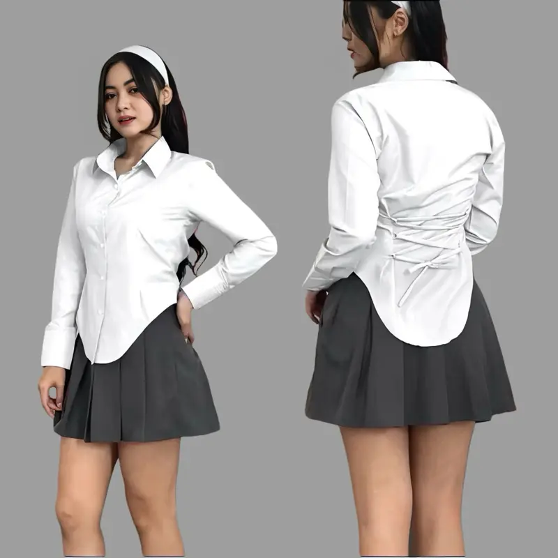 Selena Fitted Shirt | Shirt Wanita Ngantor | Atasan Wanita Kemeja | Kemeja Fitted Cewek 3