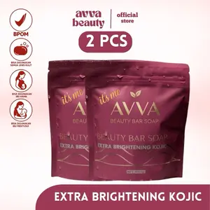 2 pcs | Avva Beauty Sabun Extra Brightening Kojic Pencerah Membersihkan Punggung Memudarkan Kulit Hitam Kusam Perawatan Mencerahkan Tangan