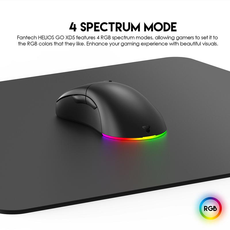 Fantech HELIOS GO XD5 Wireless Mouse Gaming RGB Dual Mode PIXART 3370 4