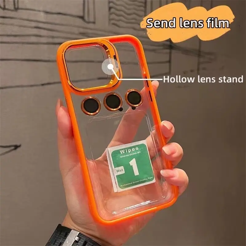 Case pelindung lensa kamera metal for iphone 15 14 13 12 11 pro pro max bonus ring camera TPU 6